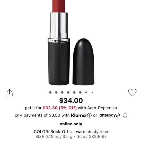 MAC COSMETICS
M•A•CXIMAL Sleek Satin Lipstick - Picture 4 of 5